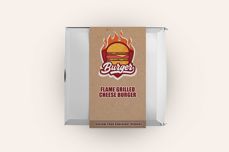 Burger Box and Food Container Sleeves Printing