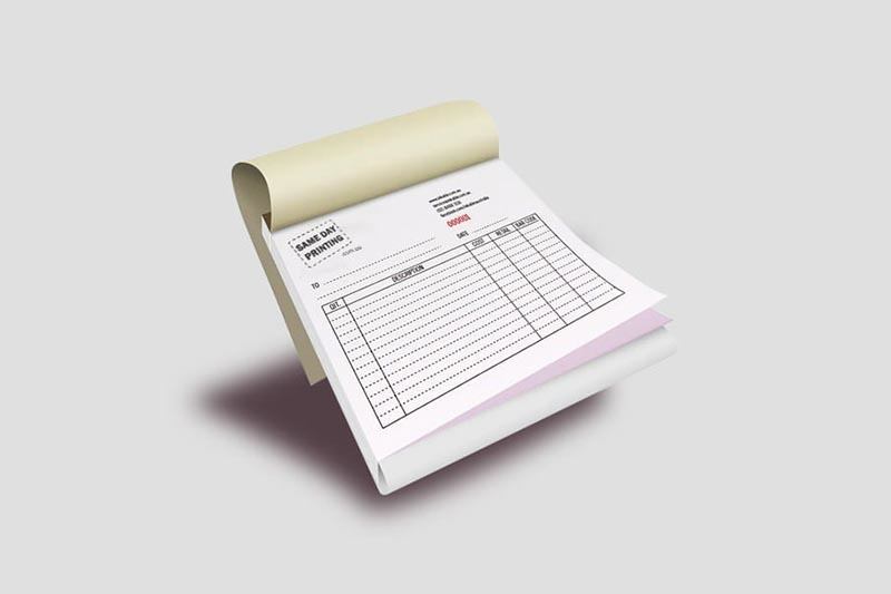 Invoice or Receipt Books - Same Day Printing