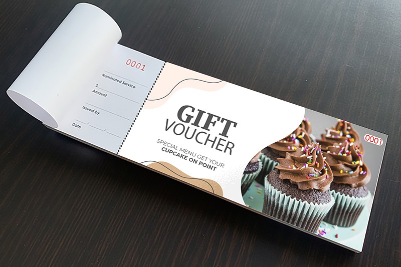 Booklet Gift Voucher - Cupcake