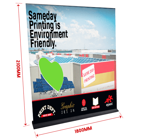 2100 mm x 1800 mm Wide Banner - Same Day Printing